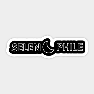 Selenophile Typography Design 1 Sticker